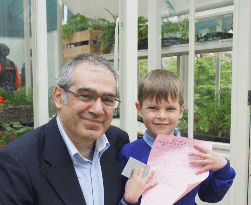 Toby with his order form for a Patio Glasshouse