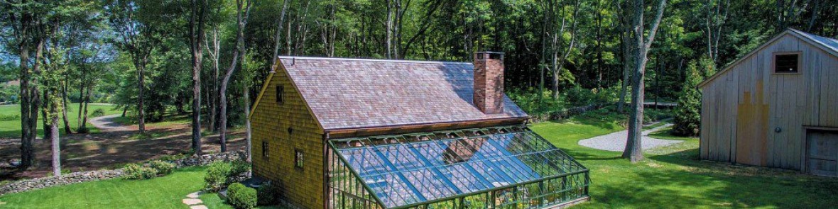 Bespoke Hartley Botanic Lean-To Greenhouse From Above.