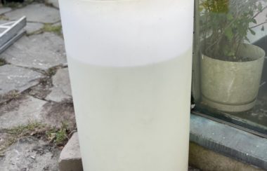 Open topped water collecting container